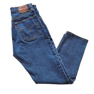 Levi's Premium Women's 501 Crop Jeans Size 26x26 (26x24) Blue Denim Big E 36200